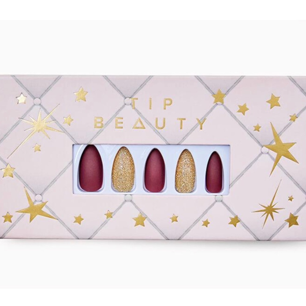 TIP BEAUTY Luxury Artificial Nail Set in Rum + Coke and 24K Magic